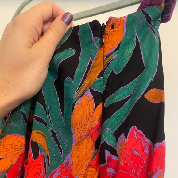 NWT Mango tropical printed skirt with bow Medium - Picture 6 of 9